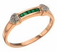 Кольцо с бриллиантом и изумрудом RHIN0822-32BL-R 2007 г инфо 1499w.