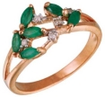 Кольцо с бриллиантом и изумрудом CR05-32776-32-R 2009 г инфо 1506w.