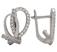 Серьги с фианитом 02-1278-23 2010 г инфо 1778w.