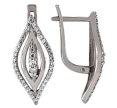 Серьга с фианитом 24437 2010 г инфо 1786w.