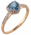 Кольцо с бриллиантом и топазом KR05-50141-76B-R 2009 г инфо 2164w.