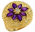 Кольцо с аметистом и фианитом 44A78593D60 2010 г инфо 2245w.