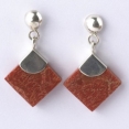 Серьги, серебро 925, коралл 001 01 21-01267 2010 г инфо 11643z.